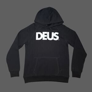 Deus Ex Machina All Caps Hoodie Black Size M Organic Cotton NWT